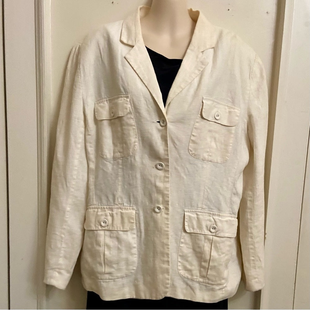 Merona Creame- Beige Blazer-Coat- Jacket - L