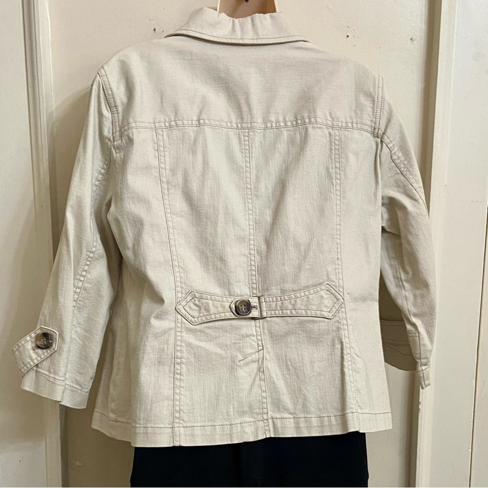 Cold Water Creek Beige Coat-Jacket - Size P14
