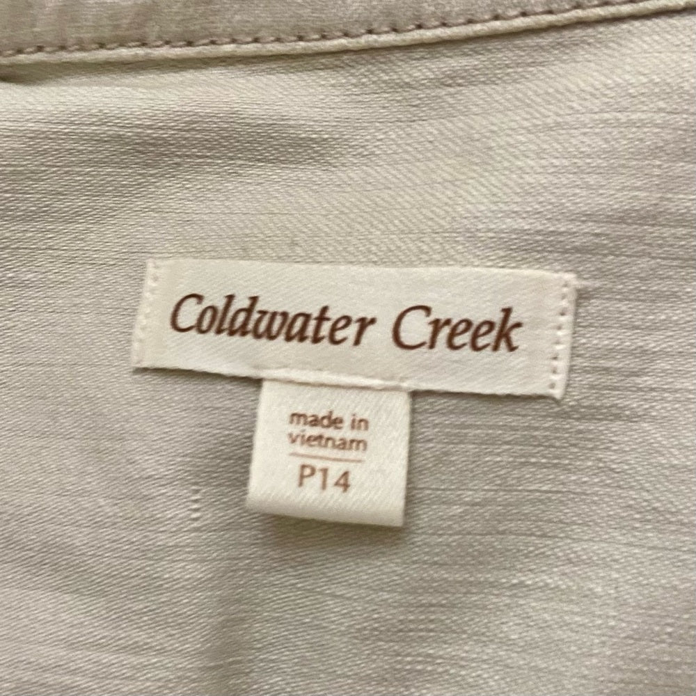 Cold Water Creek Beige Coat-Jacket - Size P14