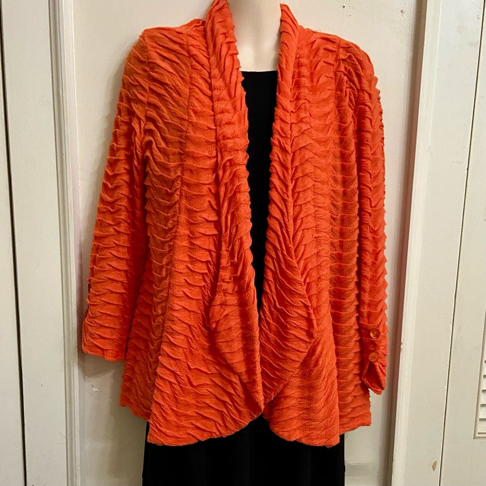 Stunning Orange- Tangerine Coat Blazer M-L