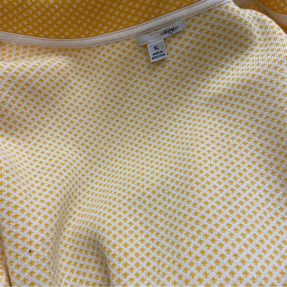 Halogen Yellow Polka Dot Coat- Jacket - XL