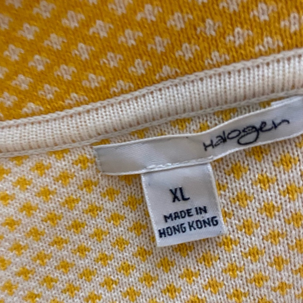 Halogen Yellow Polka Dot Coat- Jacket - XL