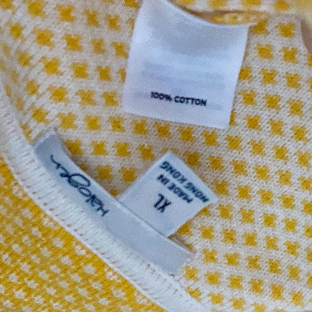 Halogen Yellow Polka Dot Coat- Jacket - XL