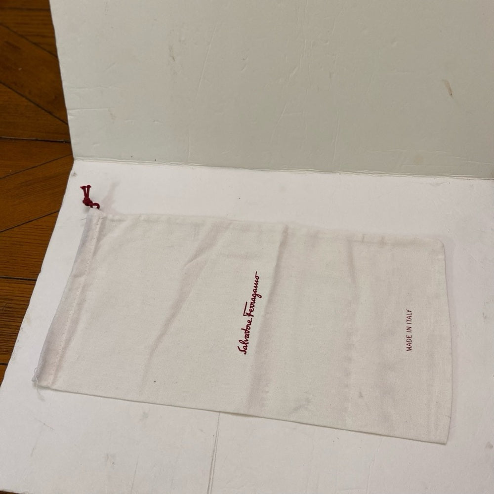 Ferragamo White Shoe Size Dust Bag 16in x 8in