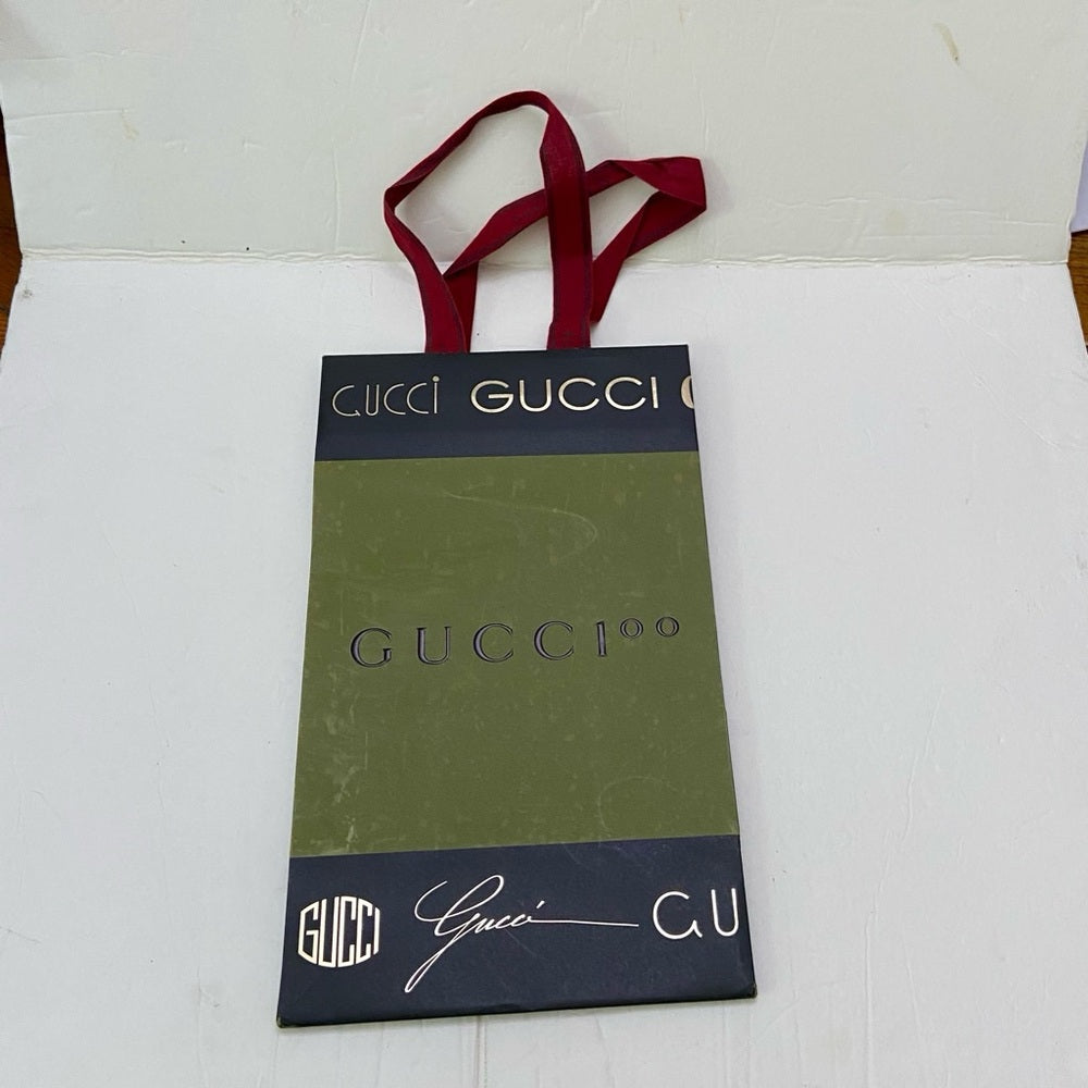 Lot of 2 Gucci Green and Black Gift Bags