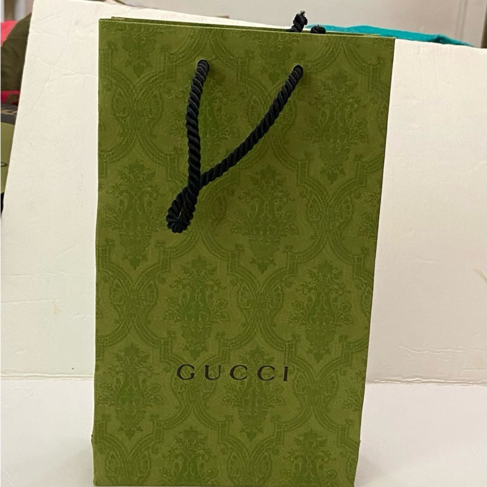 Lot of 2 Gucci Green Gift Bags