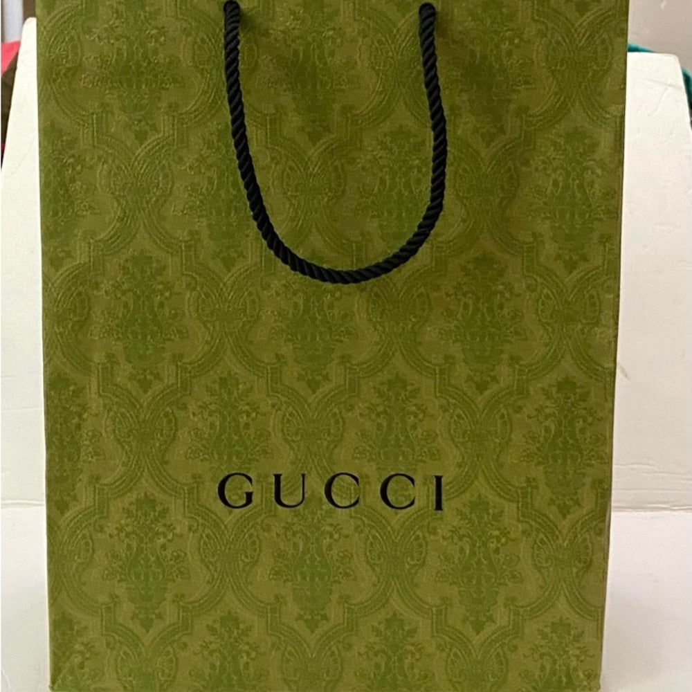 Lot of 2 Gucci Green Gift Bags