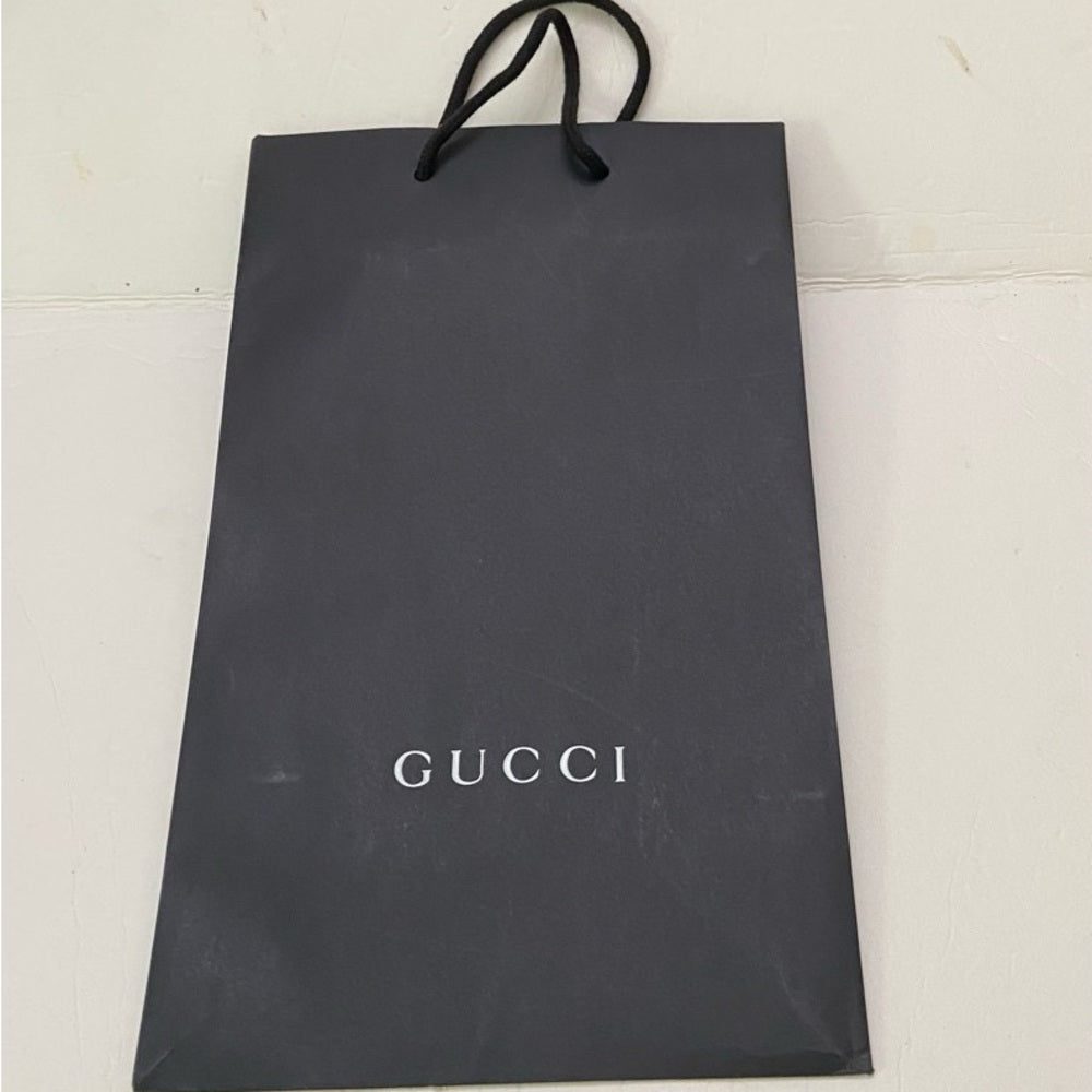 Lot of 2 Gucci Black and Green Gift Bags
