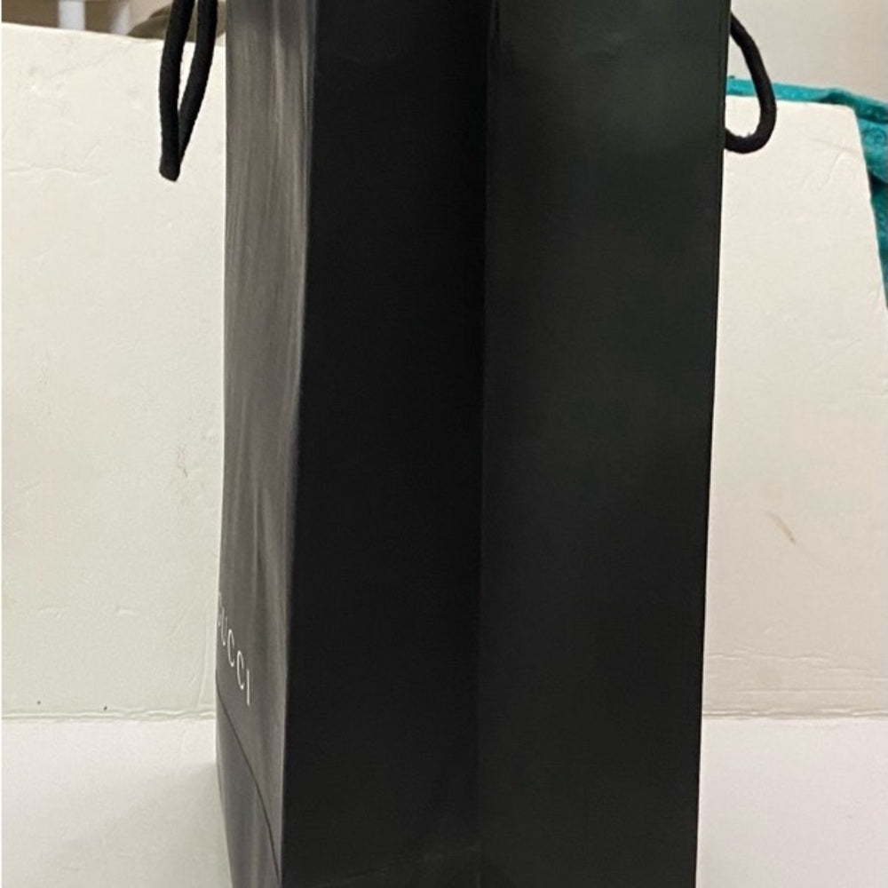 Lot of 2 Gucci Black and Green Gift Bags