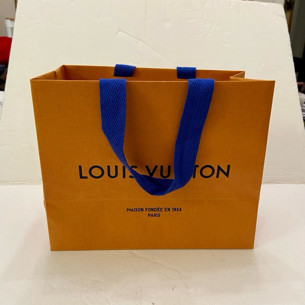 One Louis Vuitton Small Yellow Gift Bag 9in x 7in x 4.5in