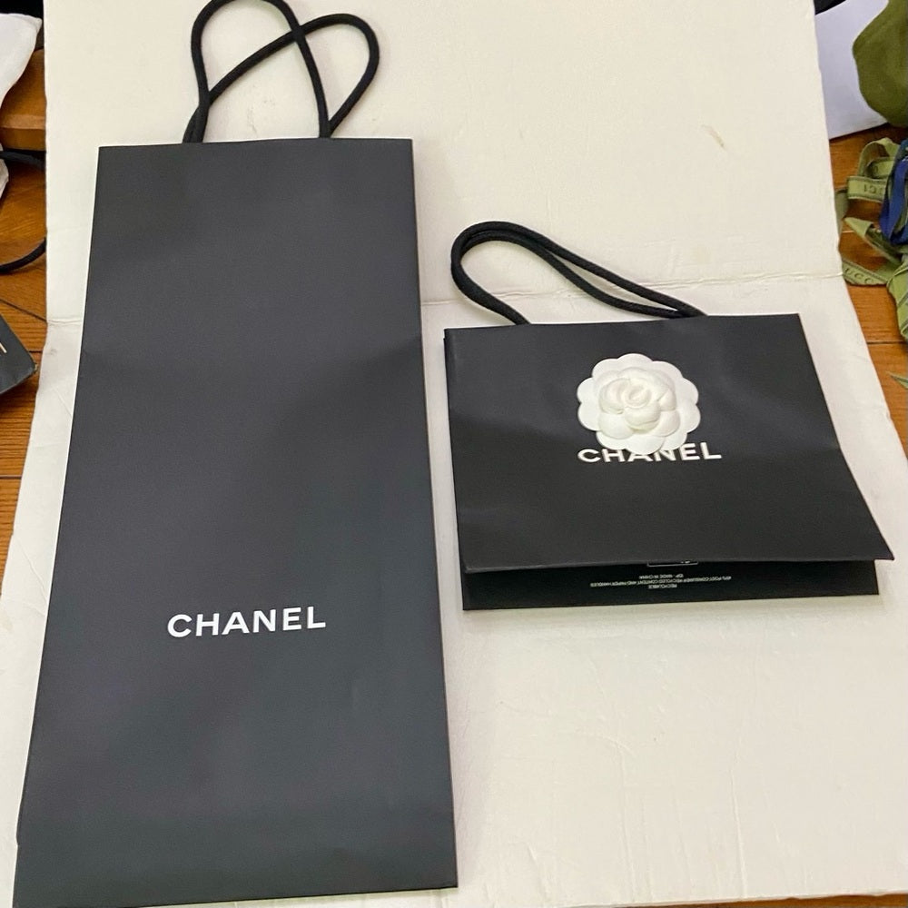 Lot of 2 Chanel Black Gift Bags