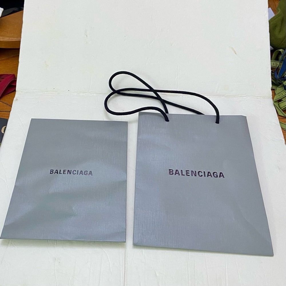 Lot of 2 Balenciaga Gray Gift Bags