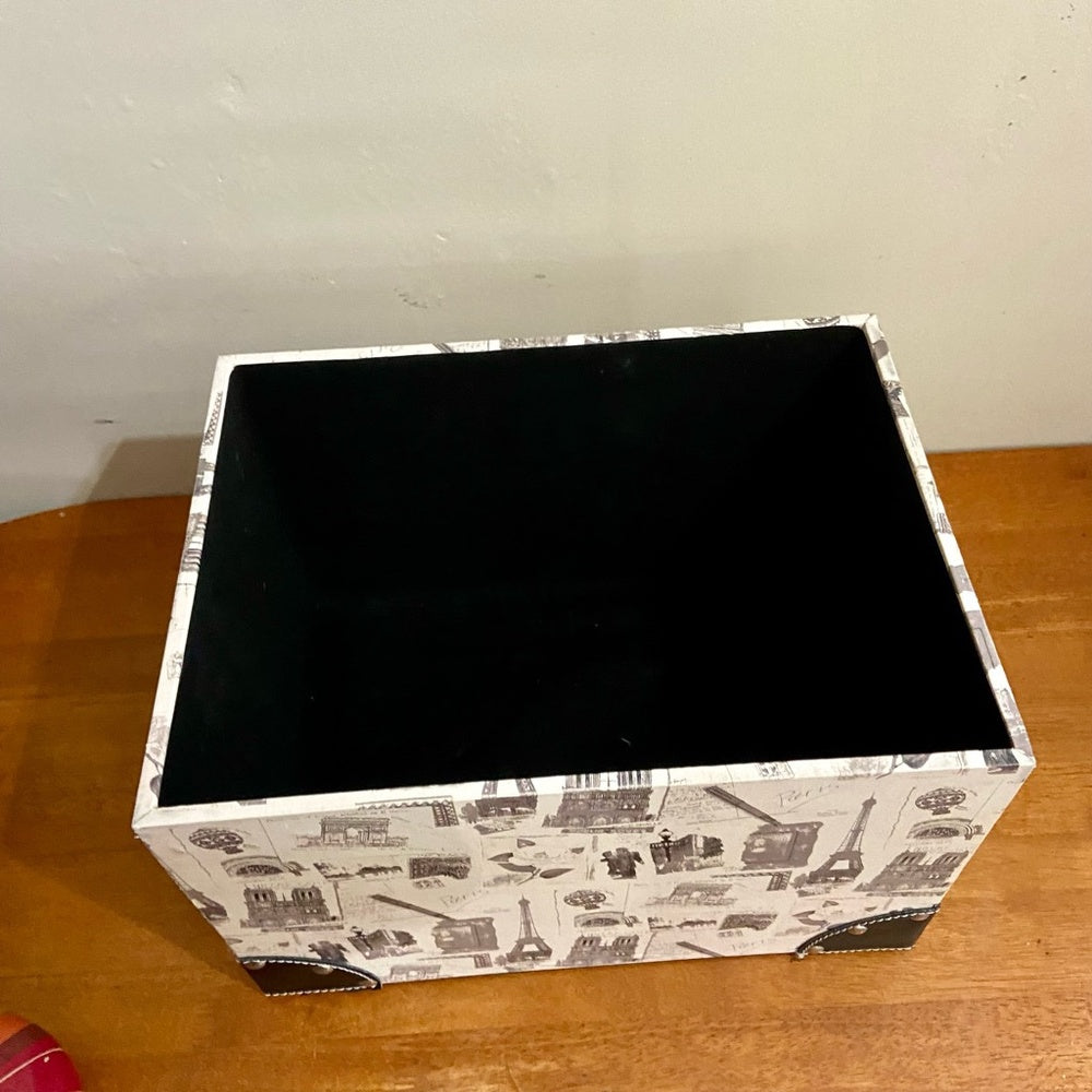 Paris and Poodle Decorative Storage or Treasure Chest 10in H x 16 L x 12in W