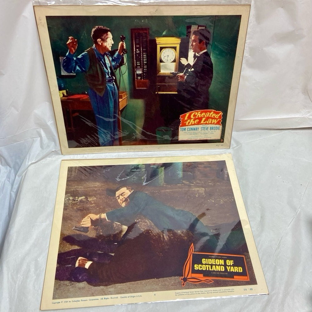 I Cheated the Law (1949) and Gideon of Scotland Yard (1958) Movie Posters