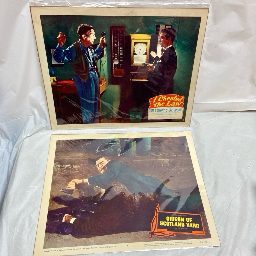 I Cheated the Law (1949) and Gideon of Scotland Yard (1958) Movie Posters