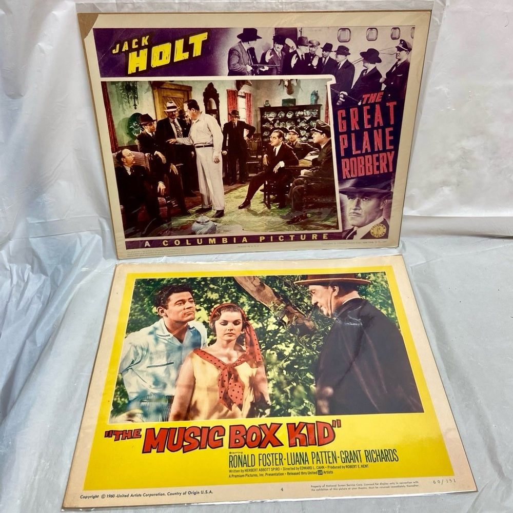 The Great Plane Robbery (1940) and The Music Box Kid (1960) Movie Posters