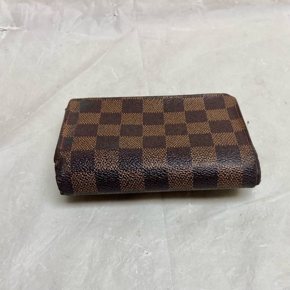 Louis Vuitton Damier Ebene Kisslock Compact Wallet 5in x 4in