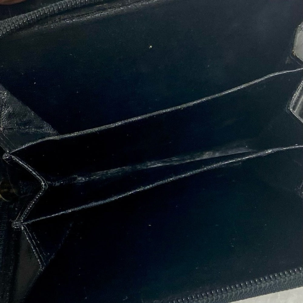Vintage, Balmain Black Eel Leather Wallet- Crossbody