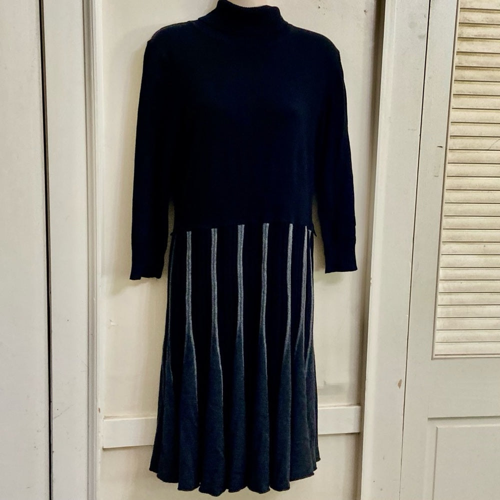 Spense Black and Gray Sweater Dress Size Small