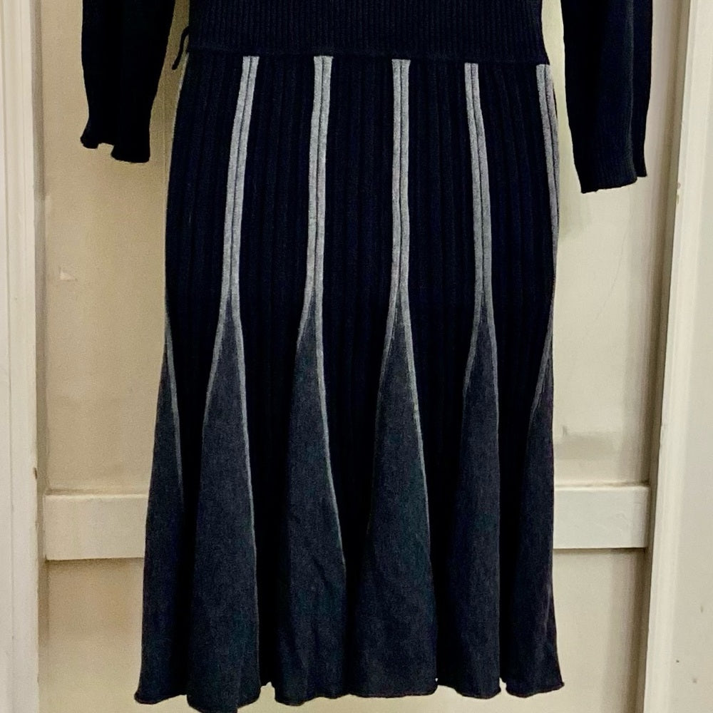 Spense Black and Gray Sweater Dress Size Small
