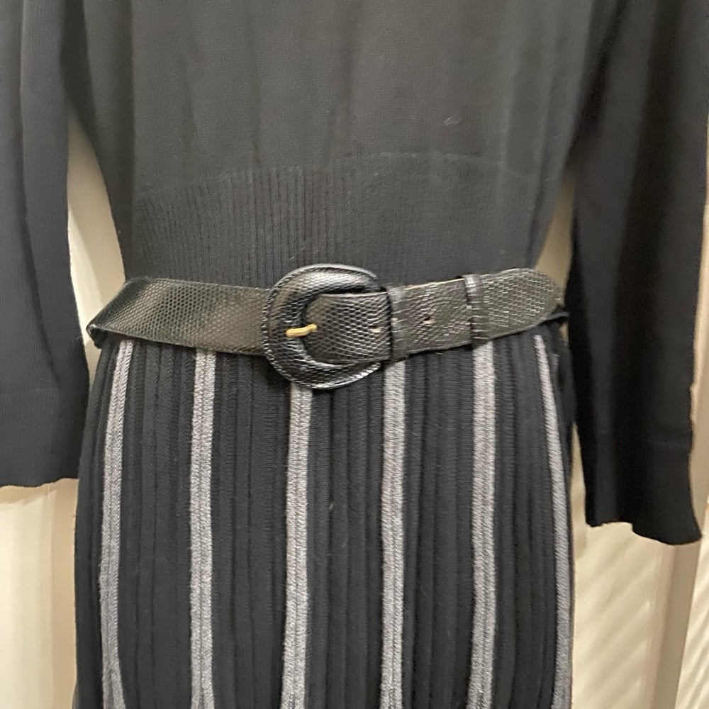 Spense Black and Gray Sweater Dress Size Small