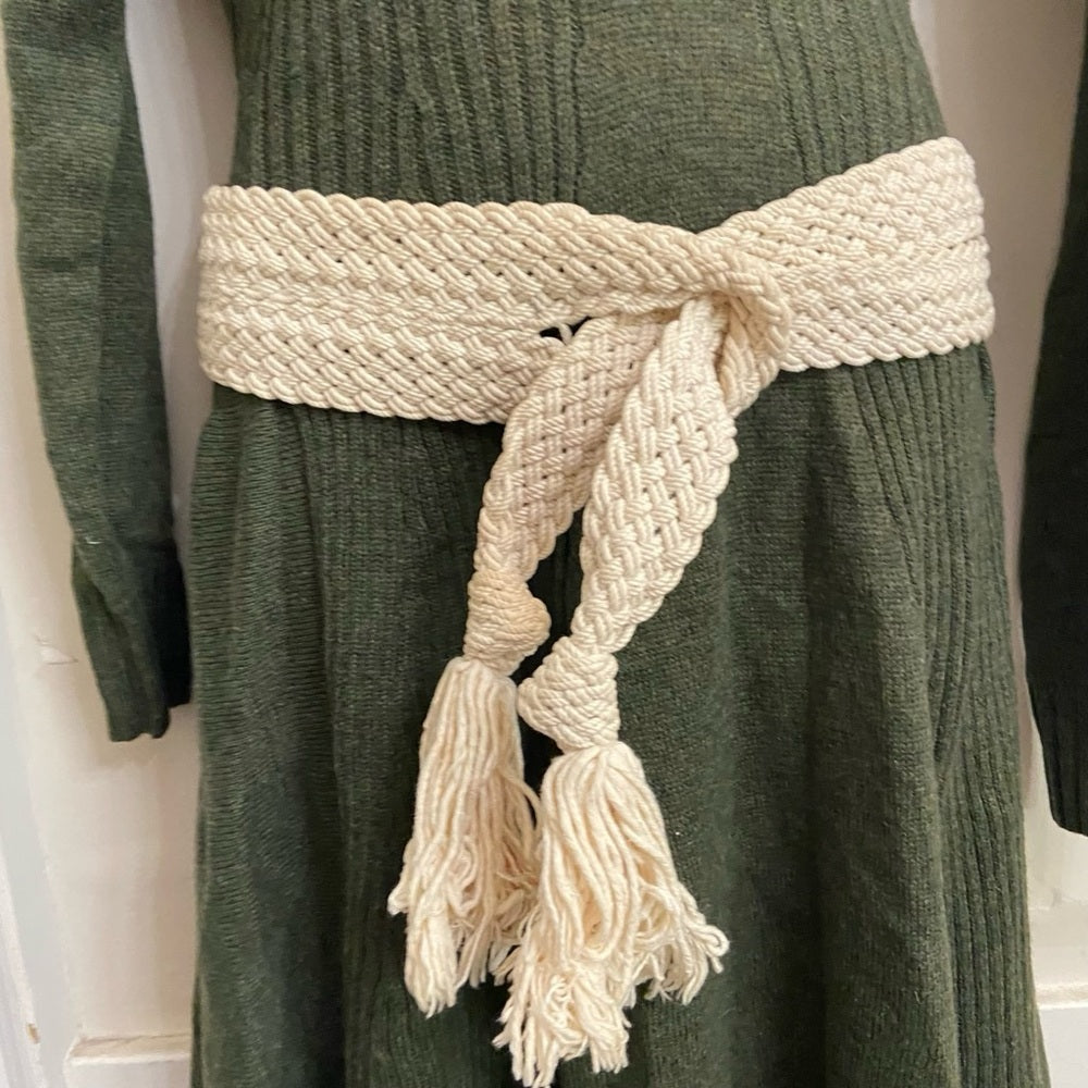 Victoria Secret Olive Green Turtle Neck Sweater Dress - Petite Small