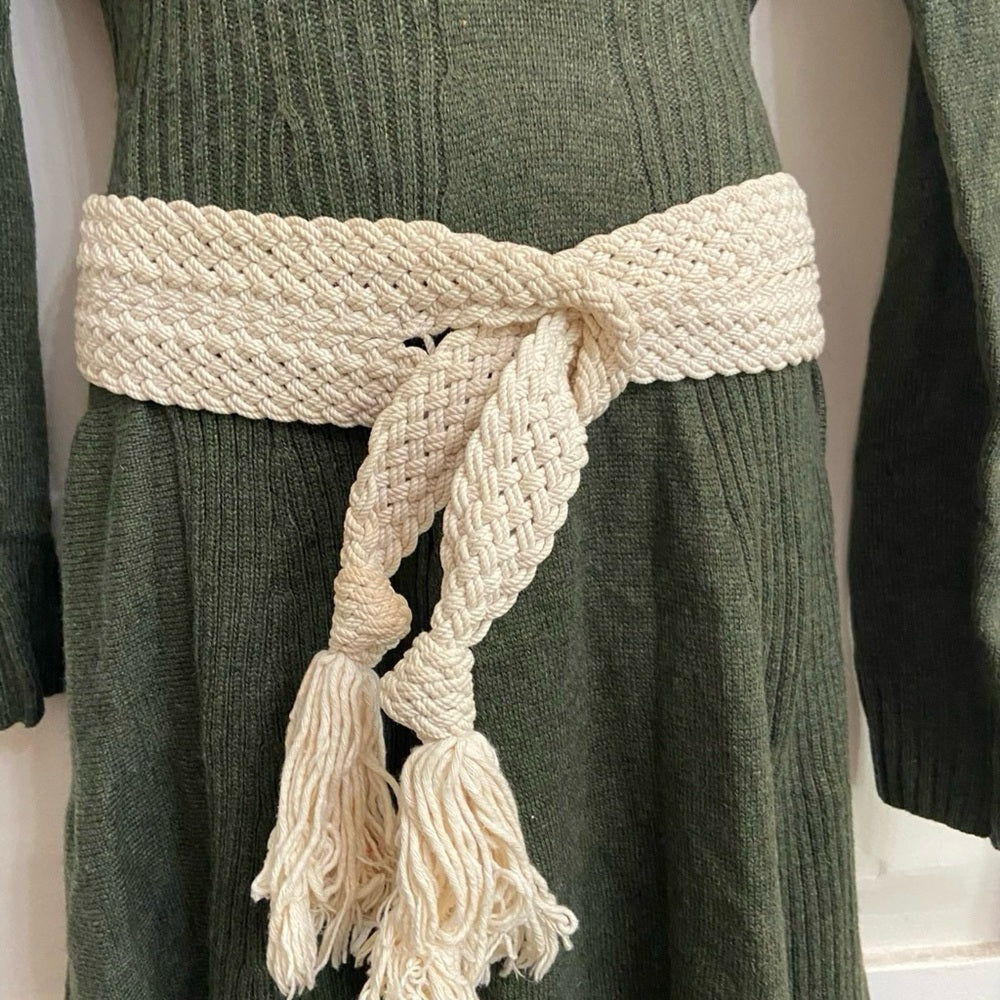 Victoria Secret Olive Green Turtle Neck Sweater Dress - Petite Small