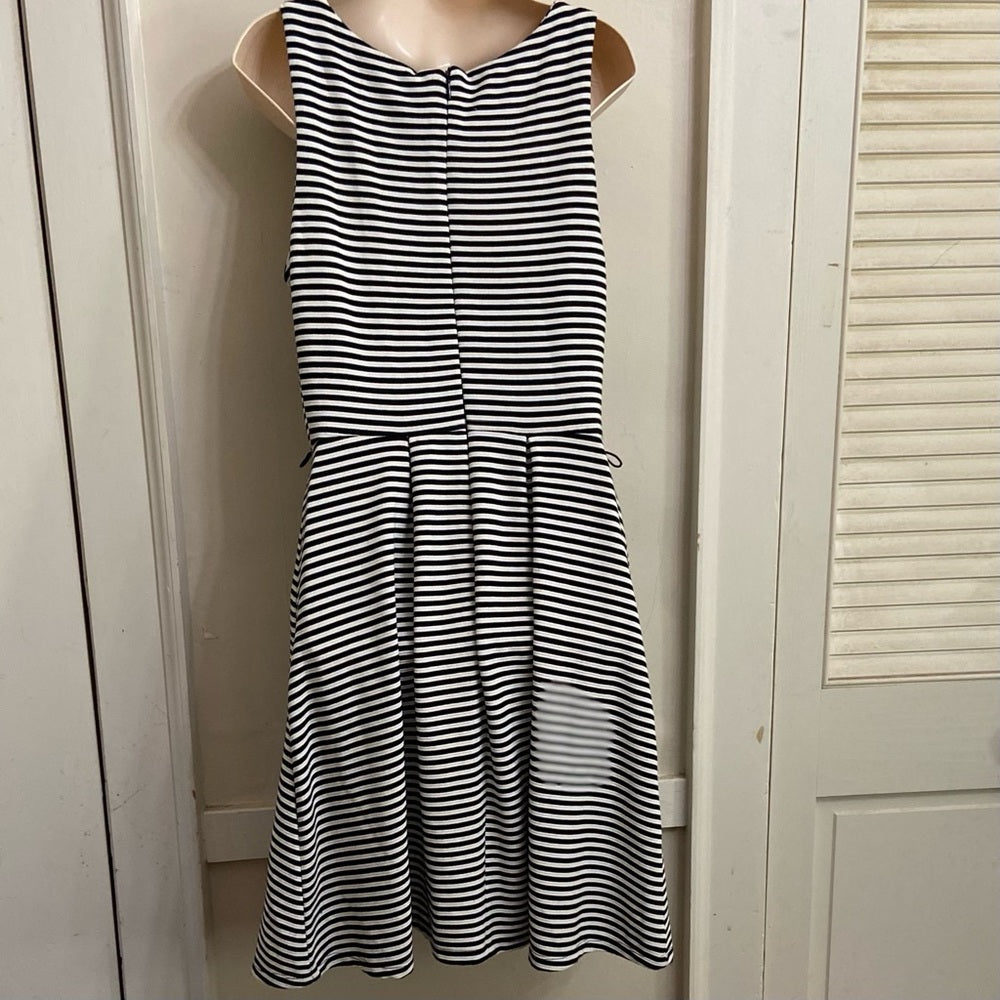 Merona Black and Whites Stripes Dress -Size M