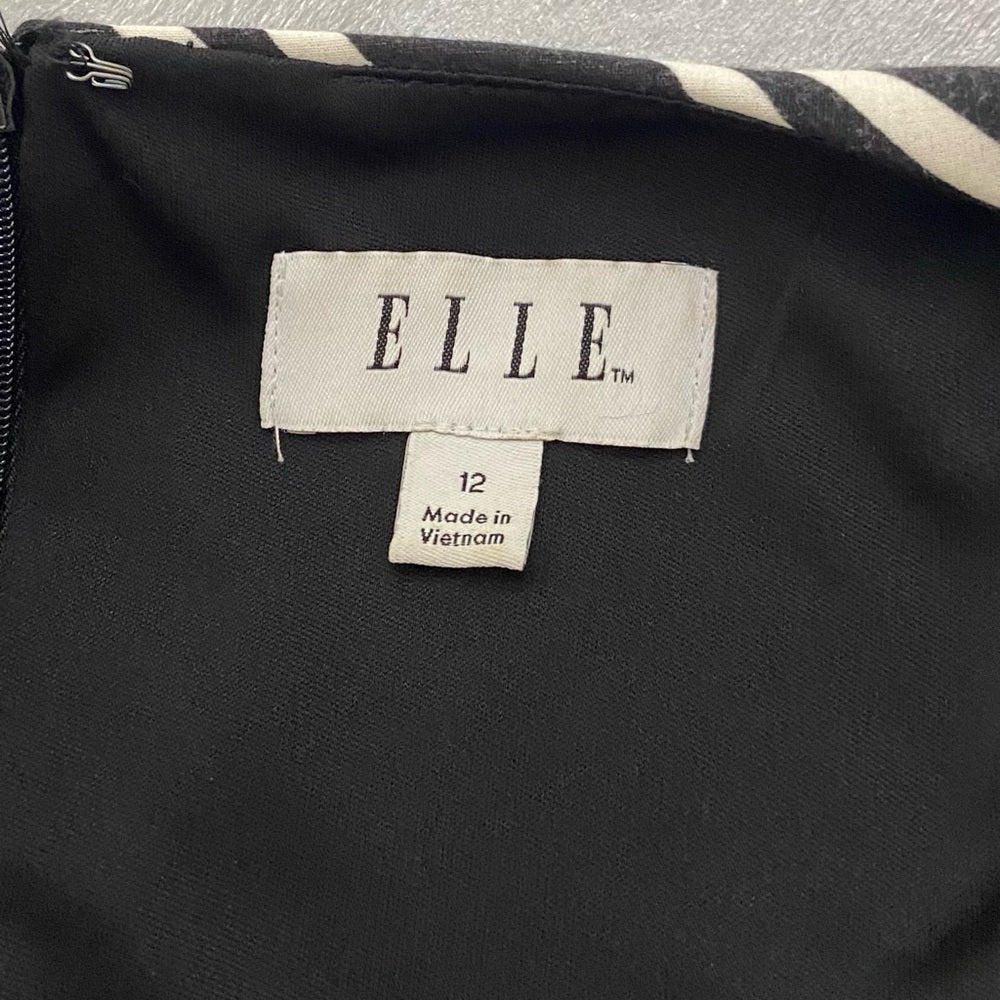 Elle Black and White Stripes Dress Size 12