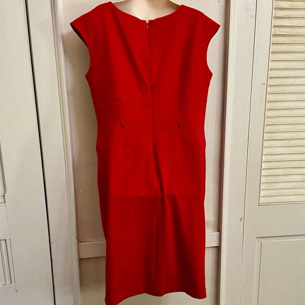 Tahari Ted Dress with Gold Elastic Belt Size 12