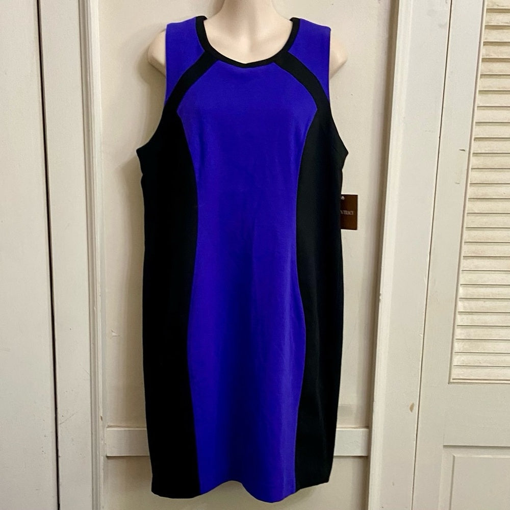 Ellen Tracy Purple and Black Dress Size 12