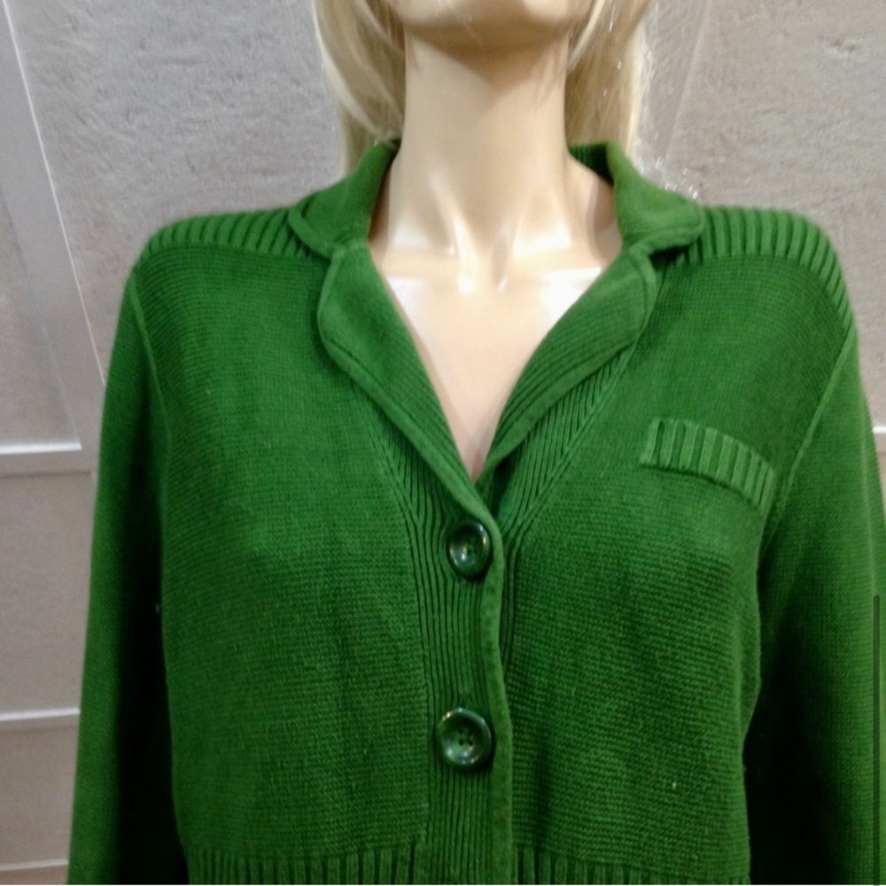 Jones of New York Collection Green Sweater Cardigan (L)