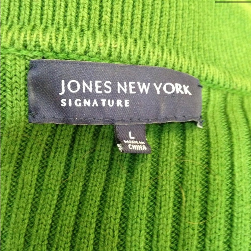 Jones of New York Collection Green Sweater Cardigan (L)
