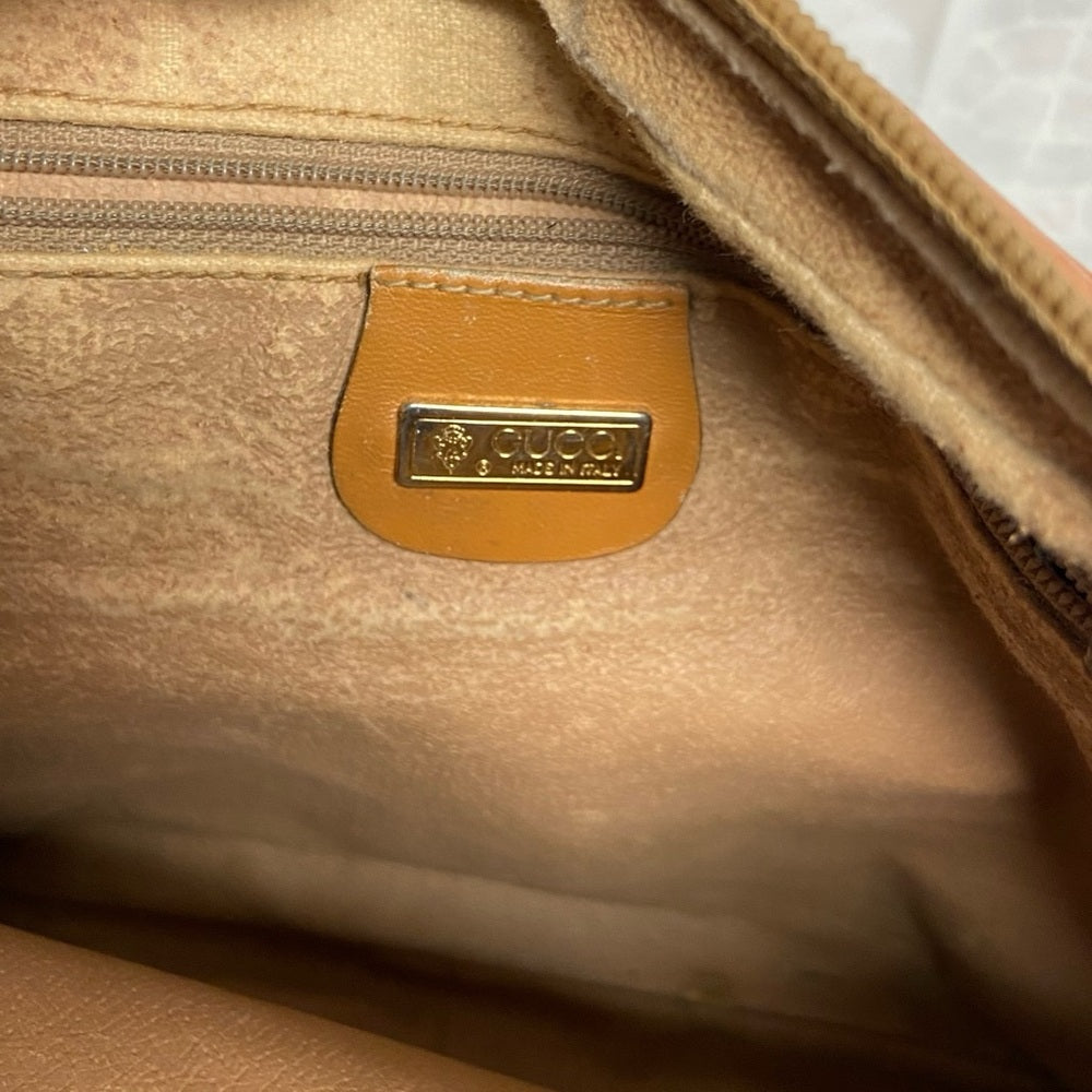 Vintage Gucci Tan Coated Canvas Shoulder-Crossbody 19.5in x 7.5in x 3In