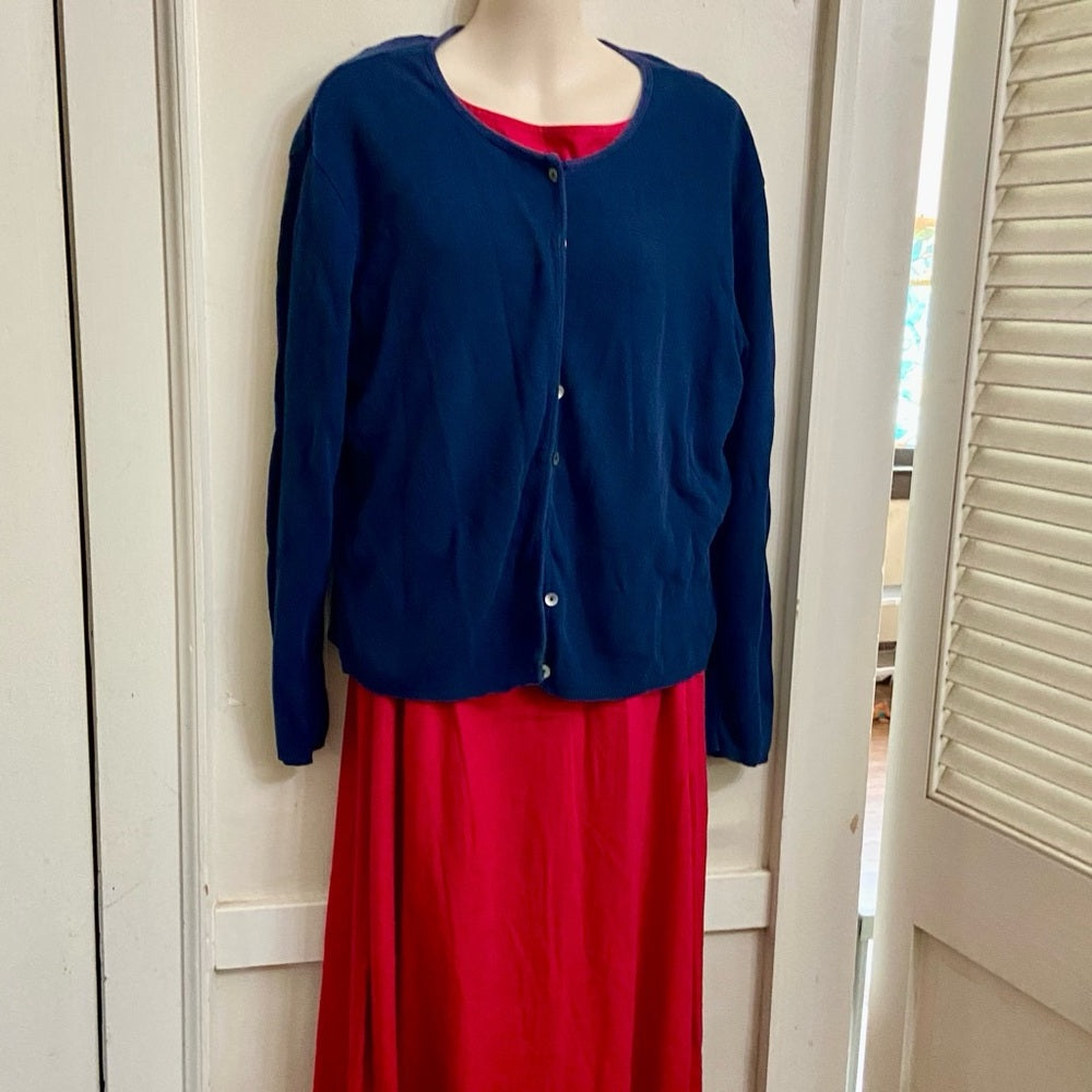 Forever Dark Blue Sweater Cardigan (XL)