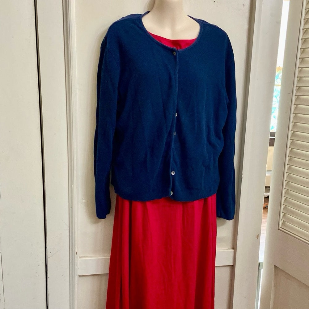 Forever Dark Blue Sweater Cardigan (XL)