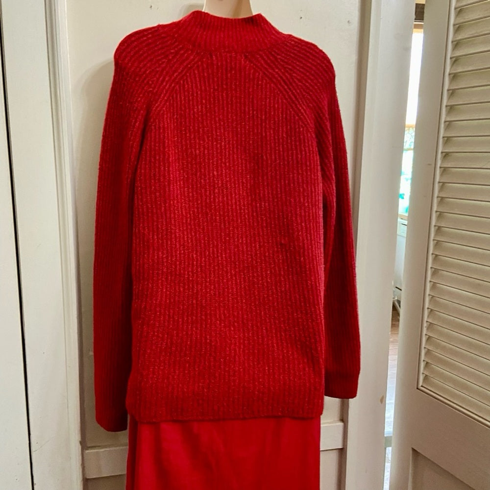 Liz Claiborne Red Sweater with Rhinestones (XL)