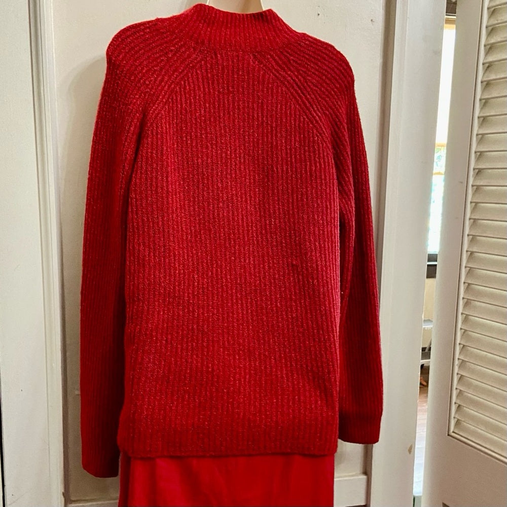 Liz Claiborne Red Sweater with Rhinestones (XL)
