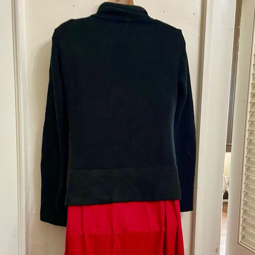 Nurum Black Double Breasted Sweater Cardigan (M-L)