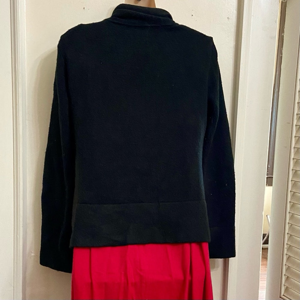 Nurum Black Double Breasted Sweater Cardigan (M-L)