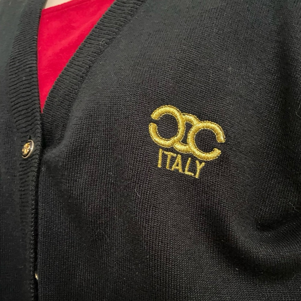 MW Italy Black Sweater Cardigan (L-XL)