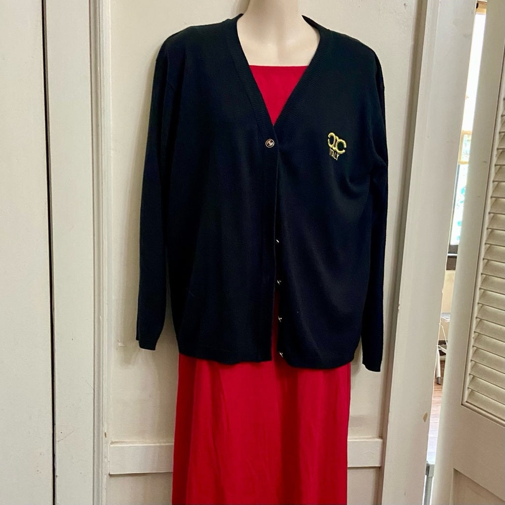 MW Italy Black Sweater Cardigan (L-XL)