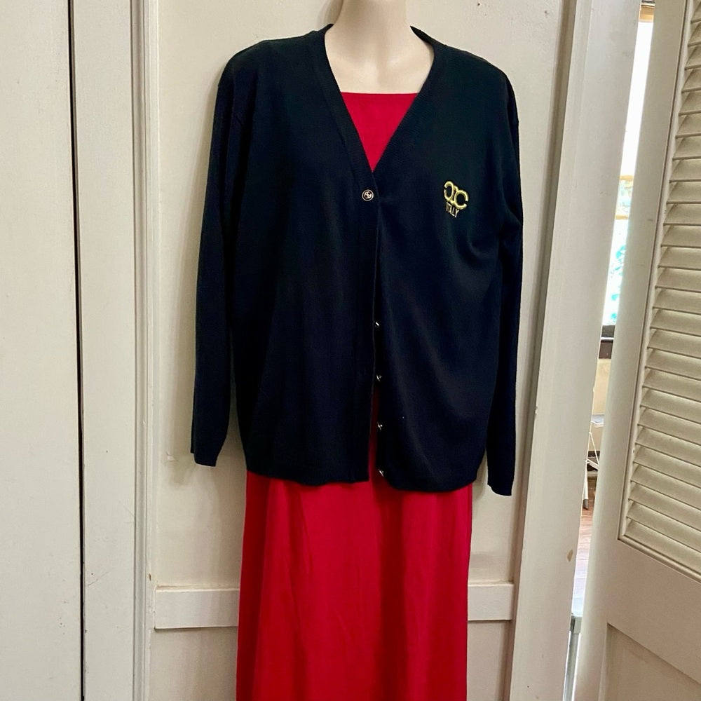 MW Italy Black Sweater Cardigan (L-XL)