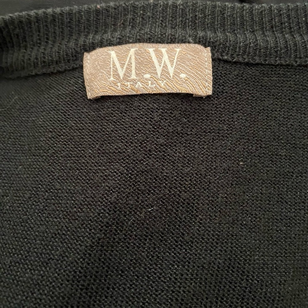 MW Italy Black Sweater Cardigan (L-XL)