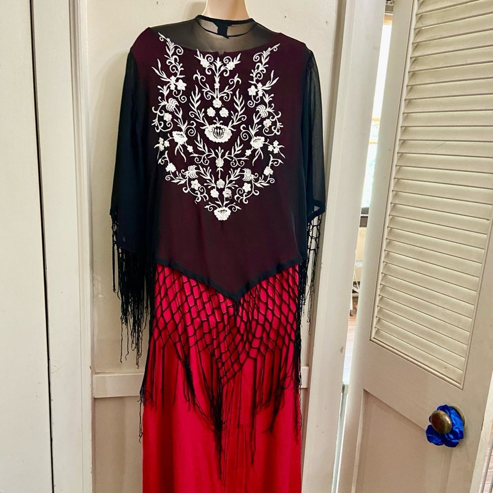 Black Sheer Shawl Cardigan (Free Size)