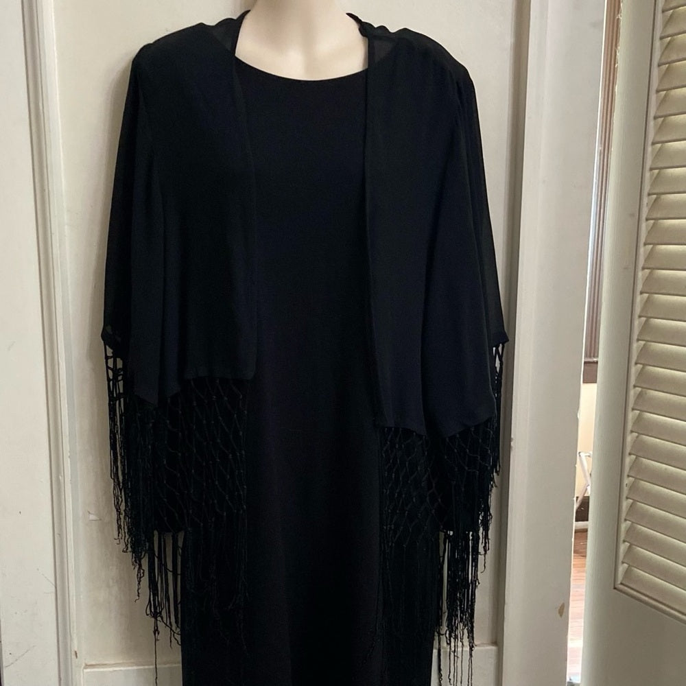 Black Sheer Shawl Cardigan (Free Size)