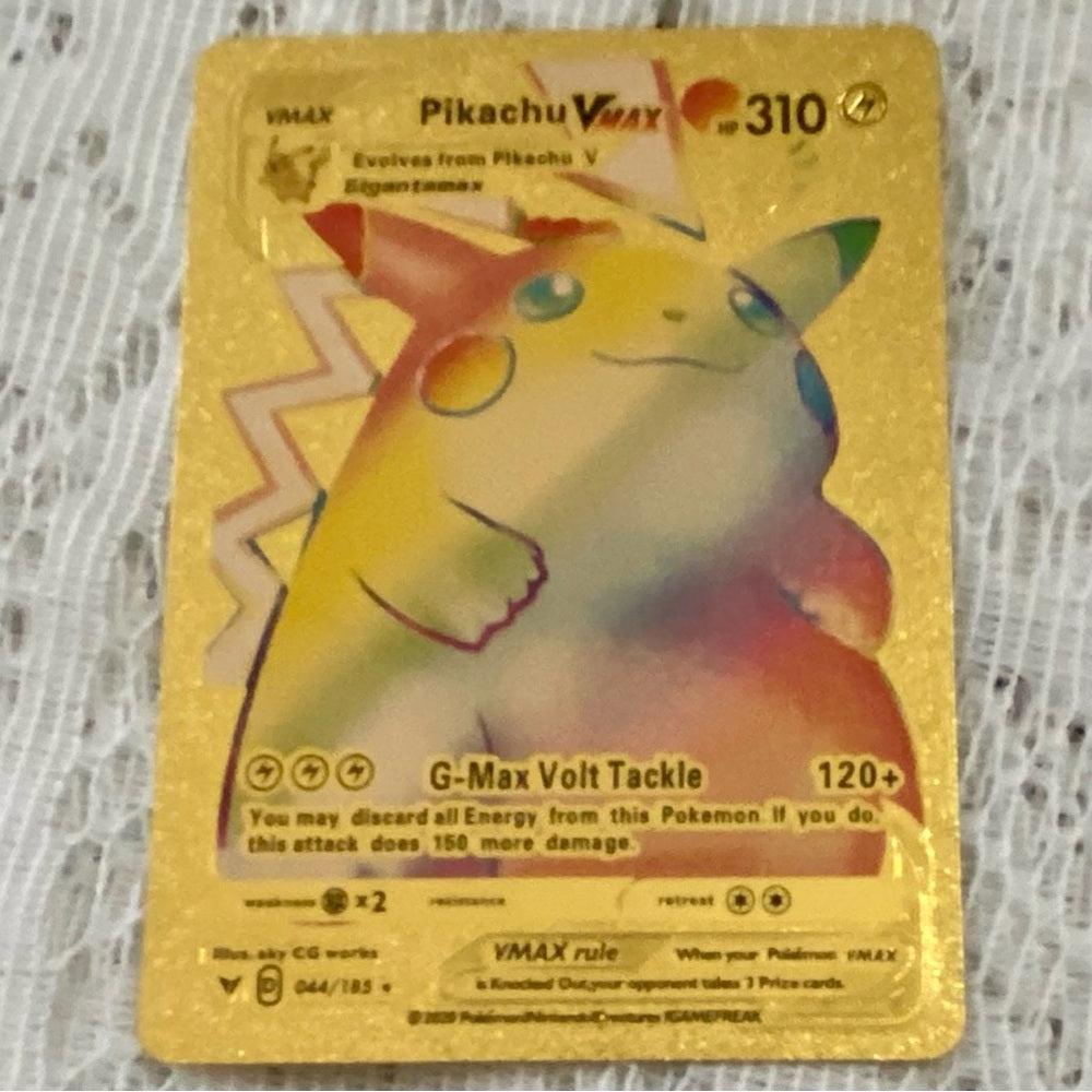 Lot (N) : 3 Pokemon Reverse Holo Cards and 3 Pokemon Gold Fan Arts