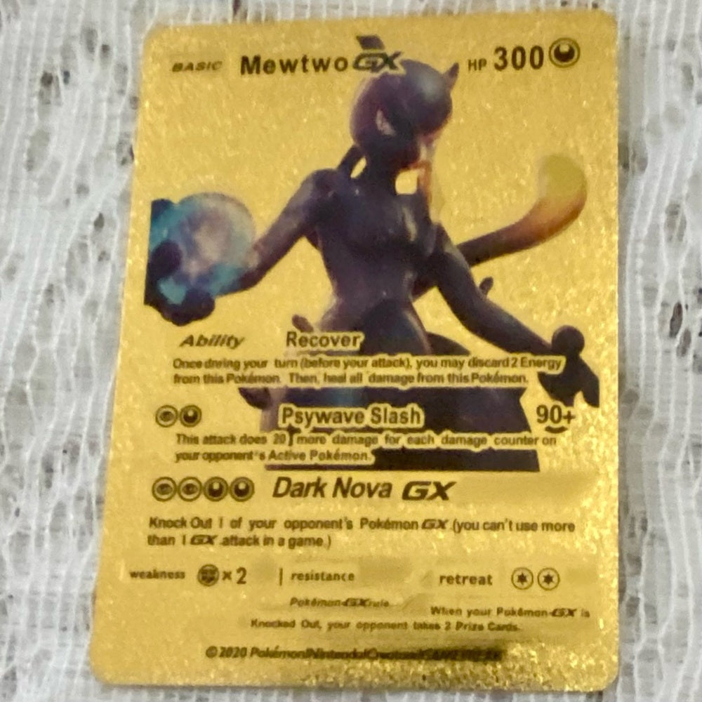 Lot (N) : 3 Pokemon Reverse Holo Cards and 3 Pokemon Gold Fan Arts