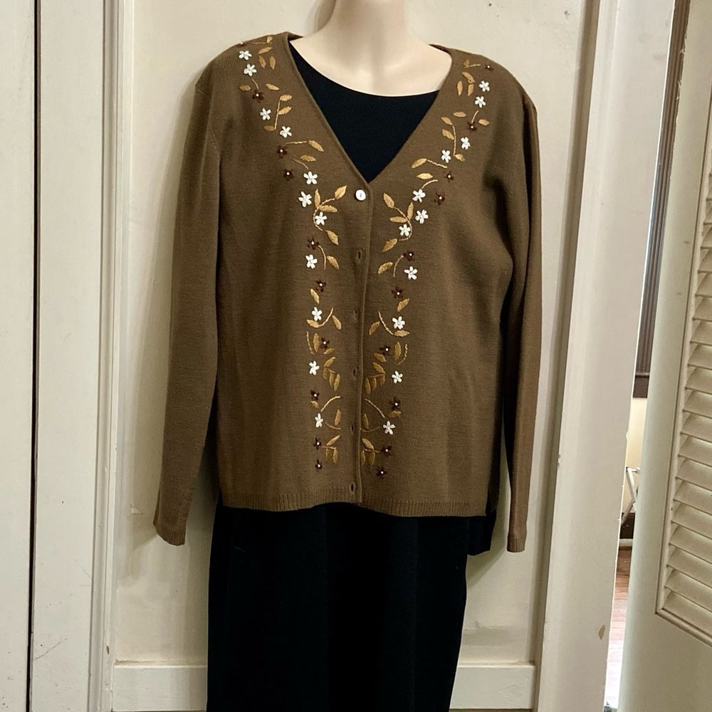 Valini Brownish-Olive GreenSweater Cardigan (4)