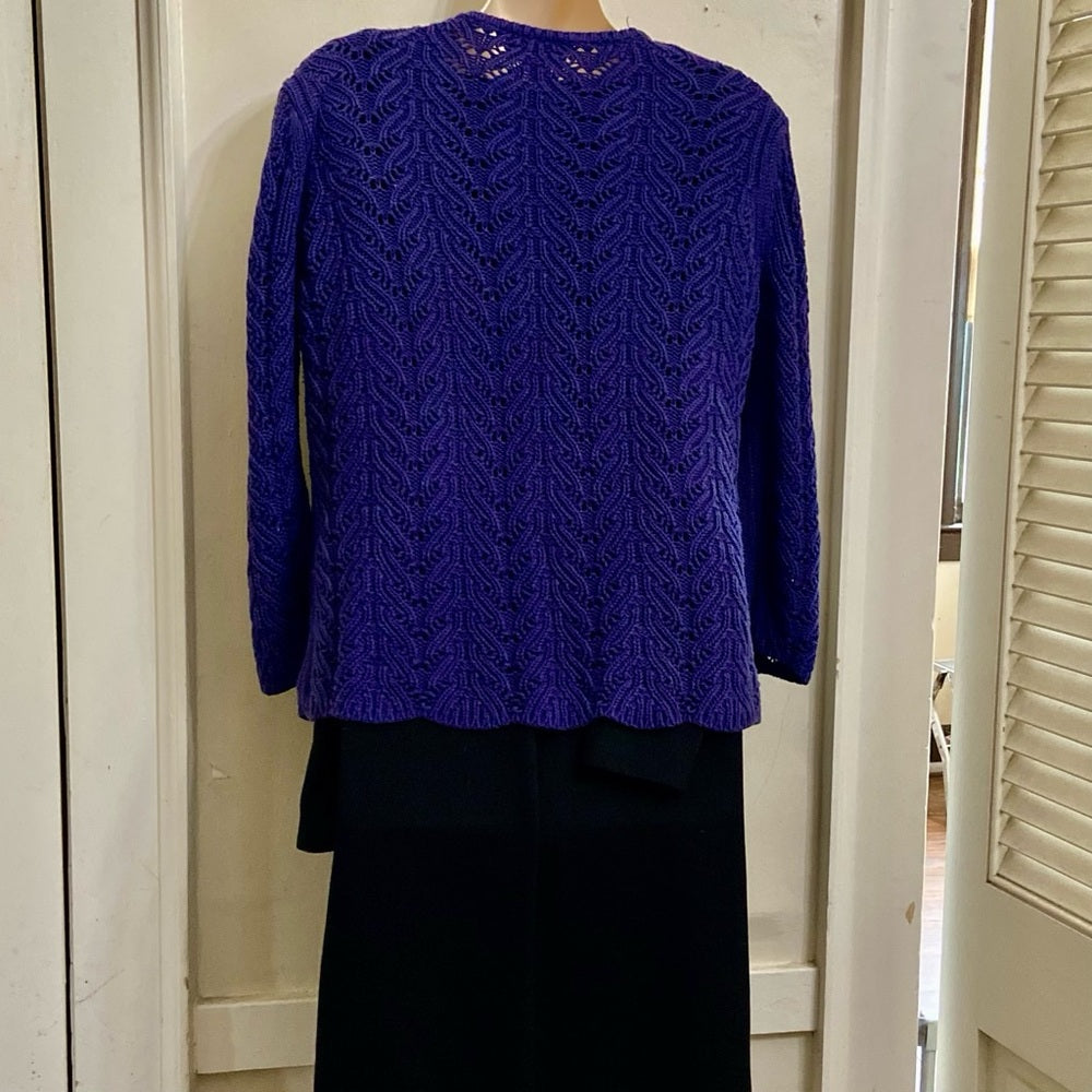 Talbots Purple Knitted Sweater Cardigan (S-M)